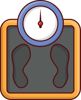 weight machine vector illustration on a background.Premium quality symbols. vector icons for concept and graphic design.