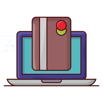 online pay vector illustration on a background.Premium quality symbols. vector icons for concept and graphic design.