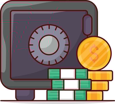 vault vector illustration on a background.Premium quality symbols. vector icons for concept and graphic design.