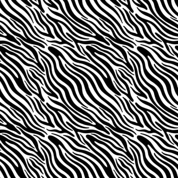 Seamless abstract zebra skin pattern background. Decorative design freehand creative paint. Texture chaotic element. vector
