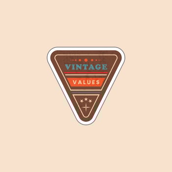 Vintage badge symbol design, very printable icon symbol. Sticker, classic vector
