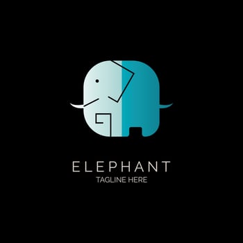 Elephant logo icon template design for brand or company and other vector