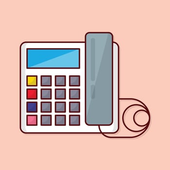 landline vector illustration on a background.Premium quality symbols. vector icons for concept and graphic design.