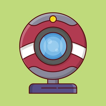 webcam vector illustration on a background.Premium quality symbols. vector icons for concept and graphic design.