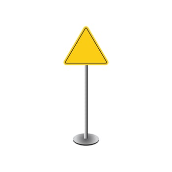 Vector of blank road sign on isolated white background