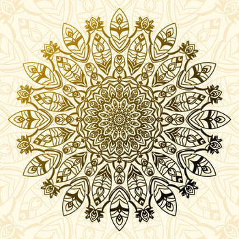 abstract boho mandala circular decorative vector design element