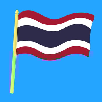 Thailand flag textured abstract background vector illustration