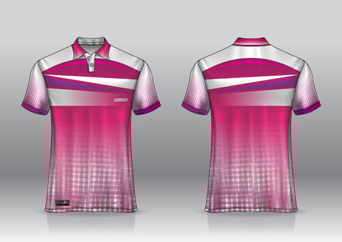 polo shirt jersey design for sports outdoor front and back view vector