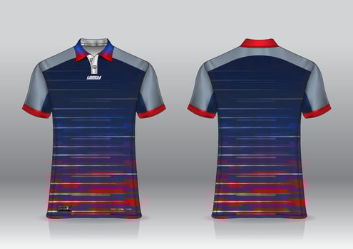 polo shirt jersey design for sports outdoor front and back view vector