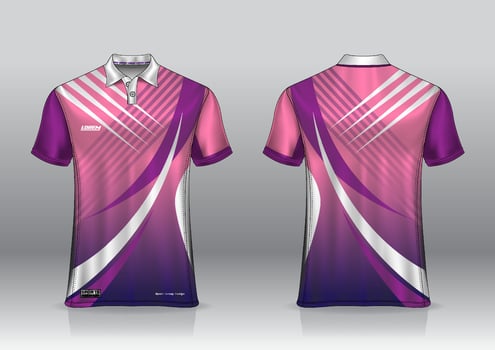 polo shirt jersey design for sports outdoor front and back view vector