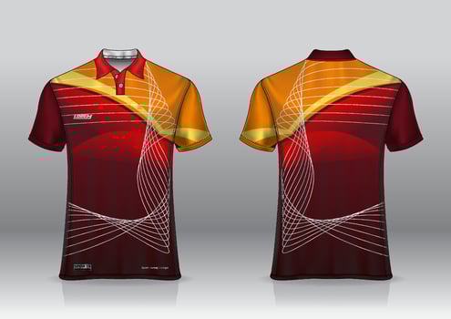 polo shirt jersey design for sports outdoor front and back view vector