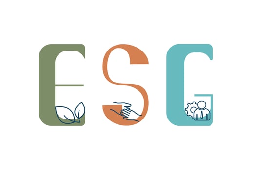 Environmental, social and corporate governance. ESG concept. Business investment strategy. Icons of criteria and factors of corporate stability of the company. For infographics, banner. Vector. vector