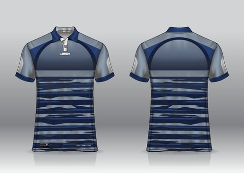 polo shirt jersey design for sports outdoor front and back view vector