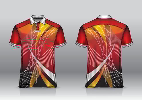 polo shirt jersey design for sports outdoor front and back view vector