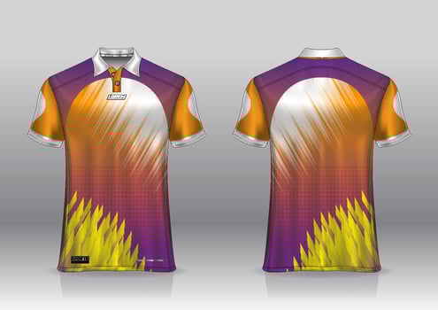 polo shirt jersey design for sports outdoor front and back view vector