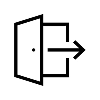 exit vector icon