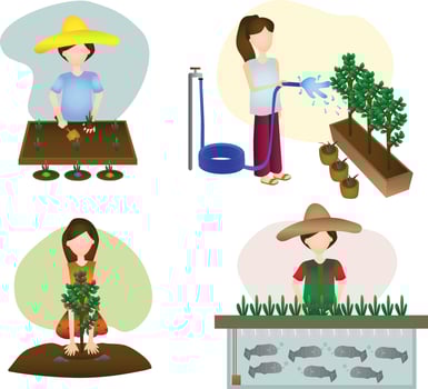 Gardening Activity Pack vector