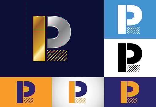 Initial Monogram Letter L P Logo Design Vector. Graphic Alphabet Symbol For Corporate Business vector