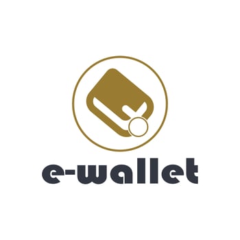 wallet logo design icon vector