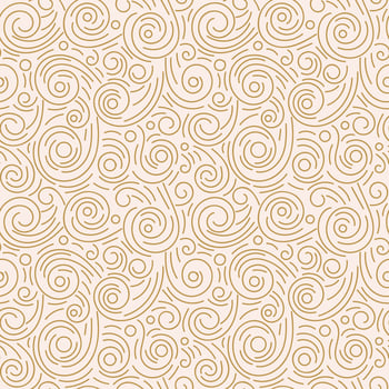 Abstract hand drawn doodle thin line wavy seamless pattern. Curly linear messy background. vector