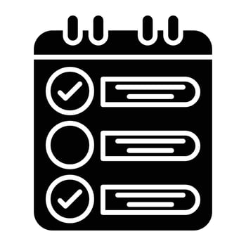 To Do List Glyph Icon vector