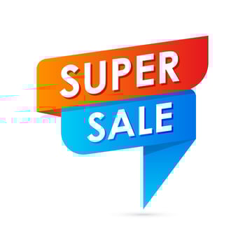 Super sale. label sign design. Vector illustration