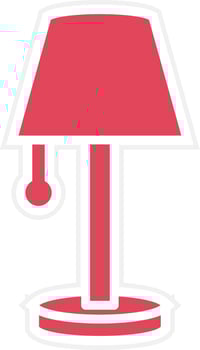 Table Lamp Icon Style vector