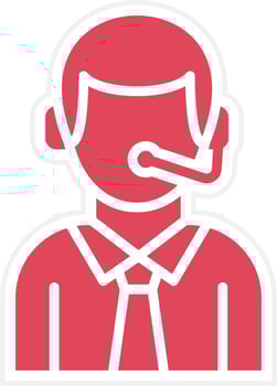 Telemarketer Icon Style vector