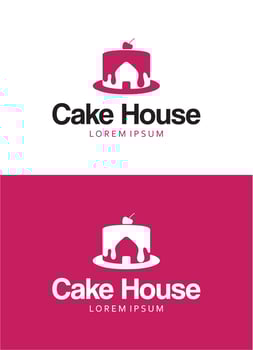 Cake House Logo Design, Vector