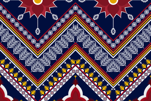 Abstract geometric ethnic pattern design. Aztec fabric carpet mandala ornament boho native chevron textile decoration wallpaper. Tribal ethnic traditional embroidery vector background