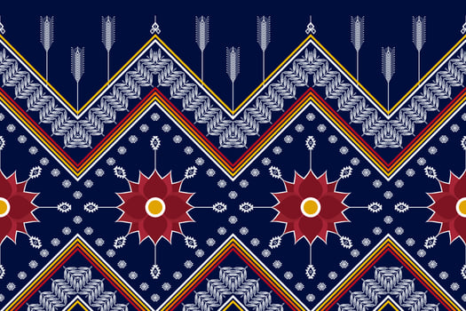 Abstract geometric ethnic pattern design. Aztec fabric carpet mandala ornament boho native chevron textile decoration wallpaper. Tribal ethnic traditional embroidery vector background