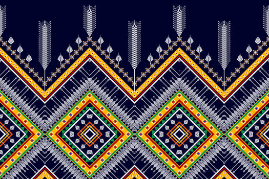 Abstract geometric ethnic pattern design. Aztec fabric carpet mandala ornament boho native chevron textile decoration wallpaper. Tribal ethnic traditional embroidery vector background