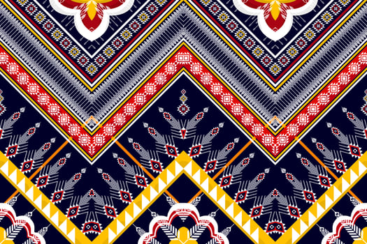 Abstract geometric ethnic pattern design. Aztec fabric carpet mandala ornament boho native chevron textile decoration wallpaper. Tribal ethnic traditional embroidery vector background