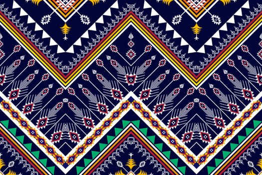 Abstract geometric ethnic pattern design. Aztec fabric carpet mandala ornament boho native chevron textile decoration wallpaper. Tribal ethnic traditional embroidery vector background