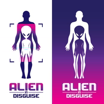 Alien in Disguise concept volume 1 set vector