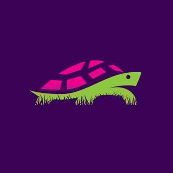 Turtle flat design vector illustration for design element, tshirt, logo or any other purpose.