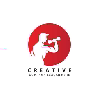 Fitness Logo Design vector illustrationicon