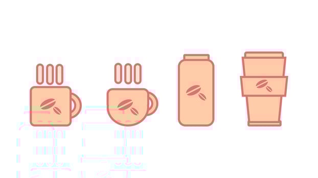 Coffe flat cartoon illustration vector