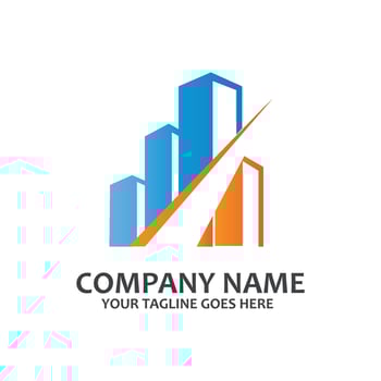 Real estate logo design icons with sun and birds free vector