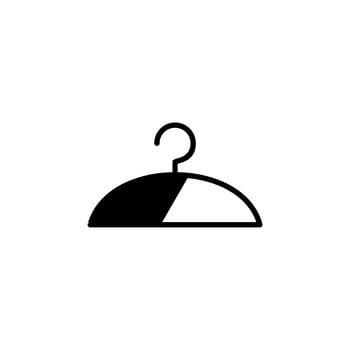 Clothes Hanger Solid Line Icon Vector Illustration Logo Template. Suitable For Many Purposes.
