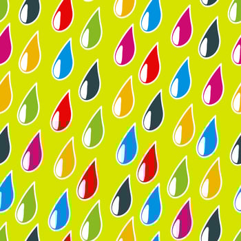 Colorful seamless pattern with rain drops. vector