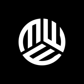 MWE letter logo design on black background. MWE creative initials letter logo concept. MWE letter design. vector