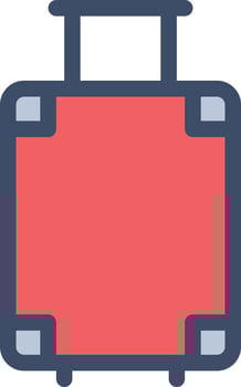 luggage vector illustration on a background.Premium quality symbols. vector icons for concept and graphic design.