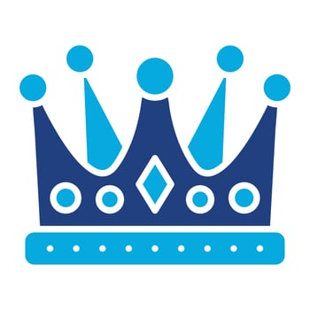 Crown Glyph Two Color Icon vector