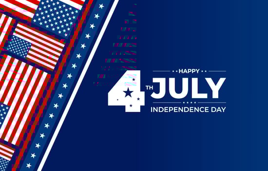 USA Independence Day background with elements of the American flag. 4th of July. USA independence day celebration background. vector