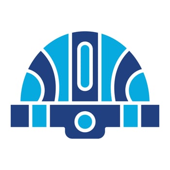 Helmet Glyph Two Color Icon vector