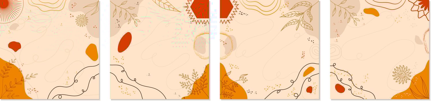 abstract template design for social media, template nature modern color. vector