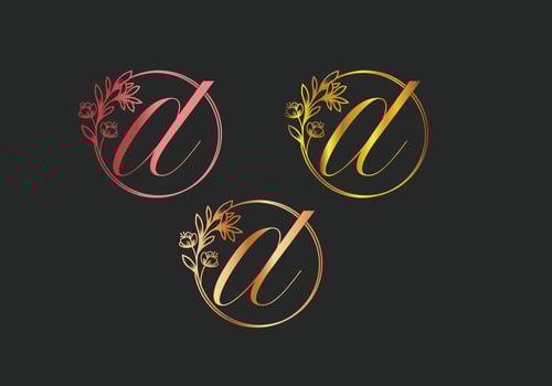 Letter A Monogram design elements graceful template Gold Beauty Industry fashion logo cosmetics business natural vector