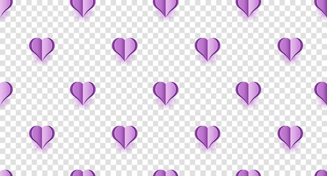Seamless pattern with purple hearts. Hearts wallpaper. Cute purple hearts seamless texture pattern. Cute seamless pattern. Vector illustration