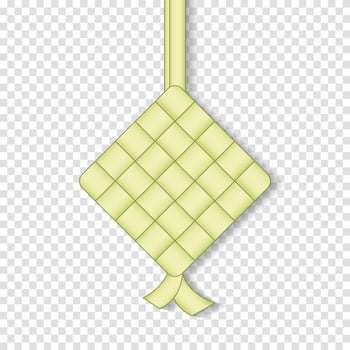 Realistic 3D ketupat. 3d ketupat rice dumpling Eid Mubarak. Ketupat icon illustration. Vector illustration